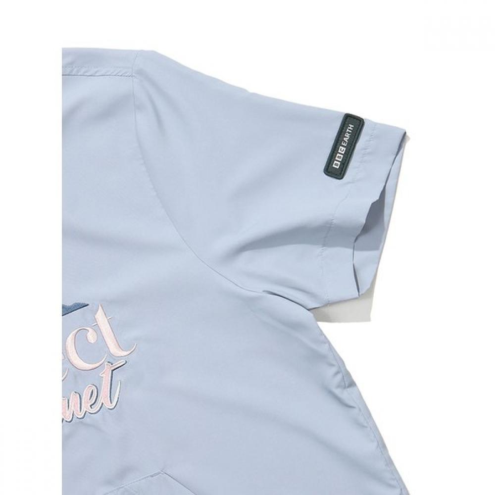 Bbc Earth Planet Embroidery Short Sleeve Anorak  Blue    Albert