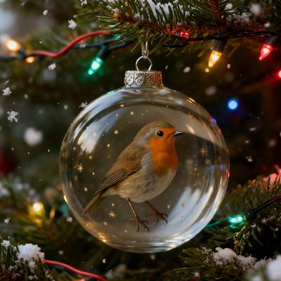 Weihnachtsvogel Acryl Ornamente 2D Kardinäle Tier Baumschmuck Handgefertigte Feiertags Hängeornamente für Zuhause