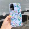 Vivo V21 Kılıfı Vivo V21e Yumuşak Silikon Sevimli Çizgi Film Çiçekli Arka Kapak Telefon Kılıfı Vivo V21 V 21 E İçin Fundas VivoV21 Çantalar Capa