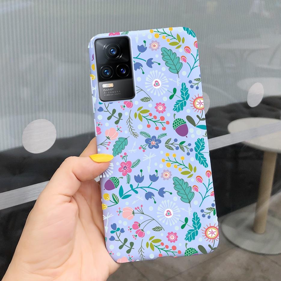 Vivo V21 Kılıfı Vivo V21e Yumuşak Silikon Sevimli Çizgi Film Çiçekli Arka Kapak Telefon Kılıfı Vivo V21 V 21 E İçin Fundas VivoV21 Çantalar Capa