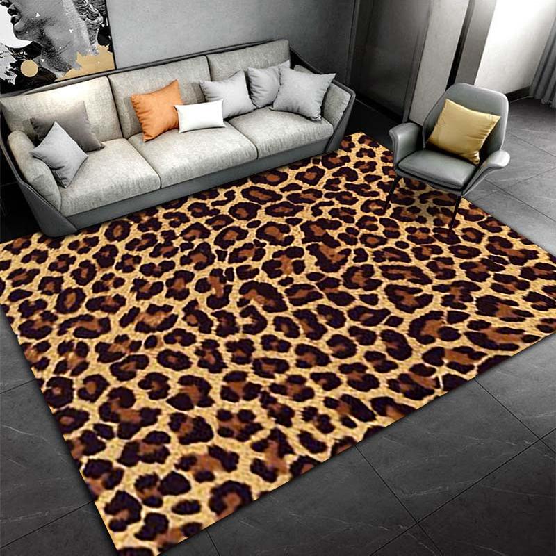 Leopard Print Carpet, Vibrant Animal Pattern for Living Room Decor Suitable for Use As an Anti-slip for Living Room Bedroom Sofas