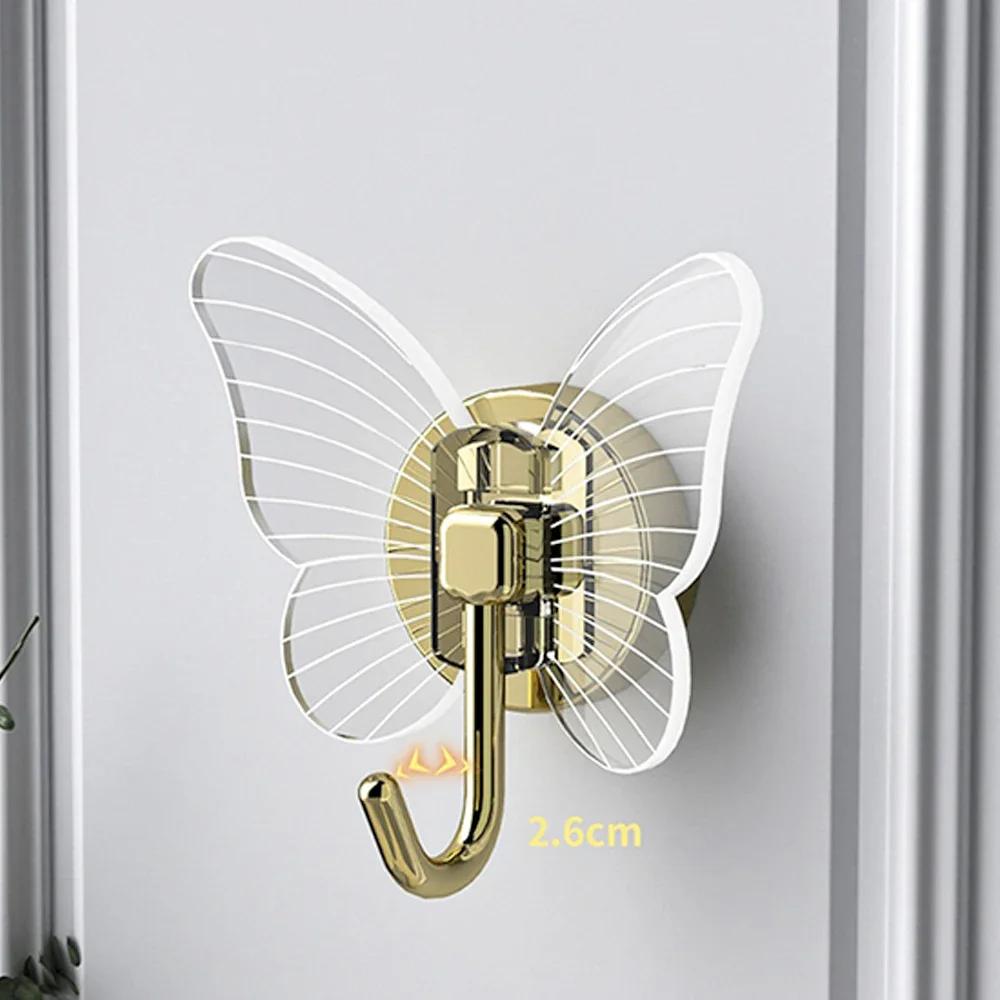 Bathroom Wall Organizer 1/2pcs No-Punch Wall Hooks Wall Hanging Strong  Adhesive Hook Clothes Rack Key Storage Luxury Hooks