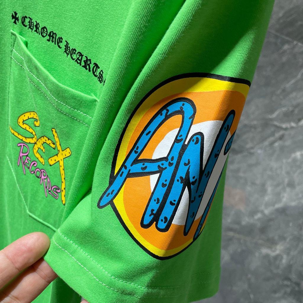 8502 CHROME HEARTS 2025 Καλοκαίρι Νέο Υψηλής Ποιότητας Βαμβακερό Μπλουζάκι με Στρογγυλή Λαιμόκοψη Φαρδύ Μεγάλο Μέγεθος Ανδρικό και Γυναικείο Μπλουζάκι Ζευγαριού