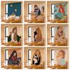 Curtain Window Velcro Self Adhesive Blackout Drapes Home Bedroom Ins Decorative