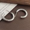 925 Sterling Silver Vintage Earrings For Women Simple Round Gold Earring Jewelry Prevent Allergy Party Accessories Gift
