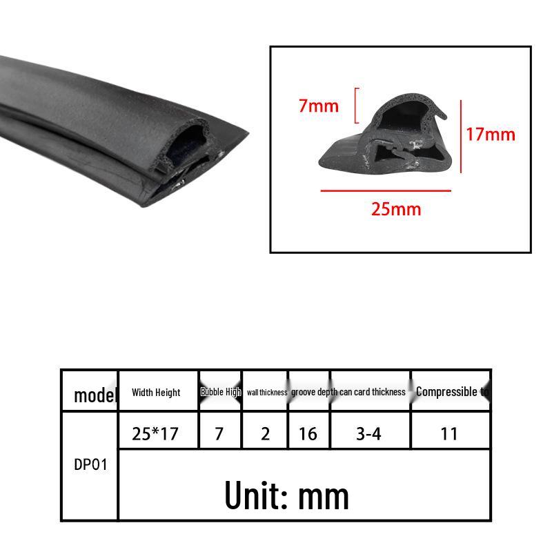 High-Temperature Resistant U-Shaped Rubber Sealing Strip for Dustproofing Electrical Cabinets and Car Doors