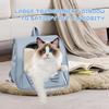 AIMOONSA Sac à Dos Transport pour Chat 35x35x25 cm - Imperméable, Résistant, Dos Transparent, Bretelles Rembourrées - Bleu