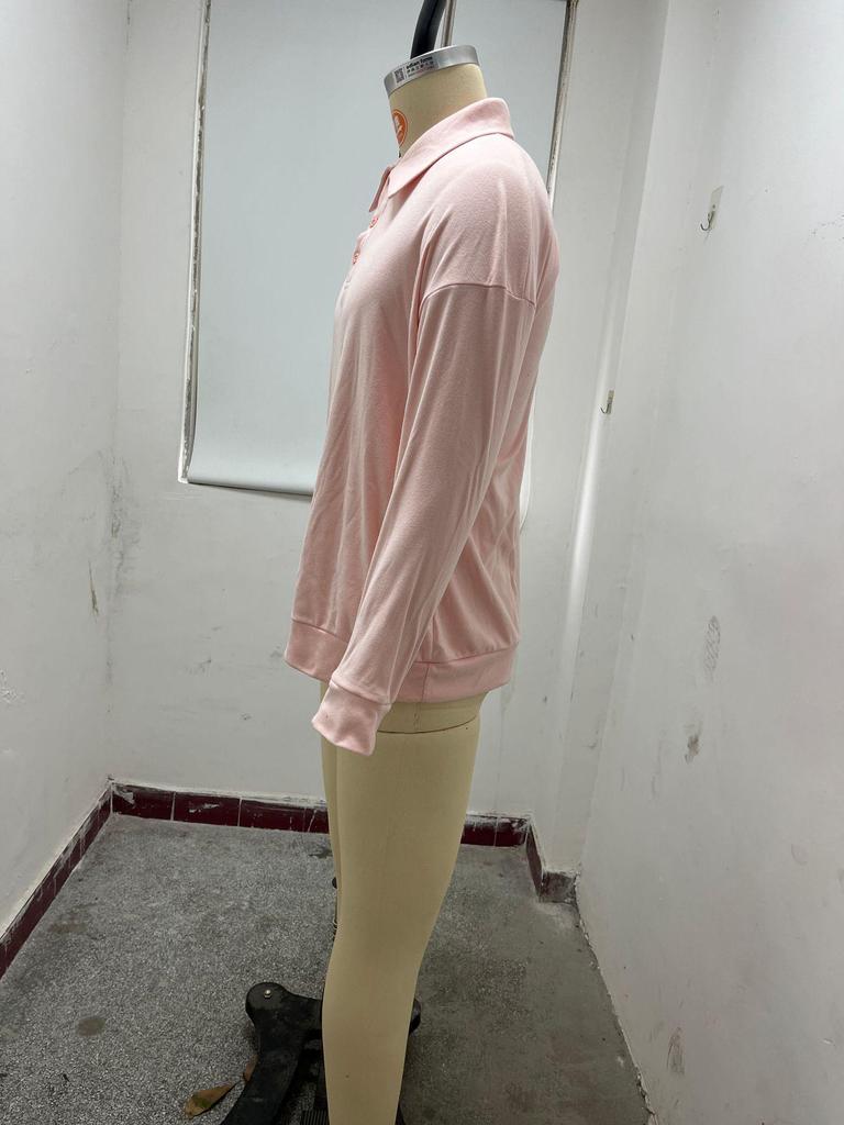 2022 Autumn Men's V-Neck Button Long Sleeve Casual Polo Shirt