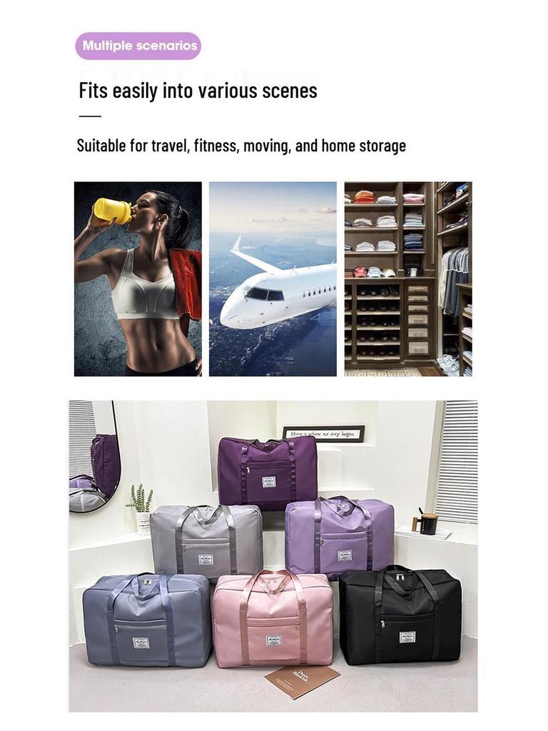 Large Capacity Foldable Travel Organizer Duffel Bag for Women