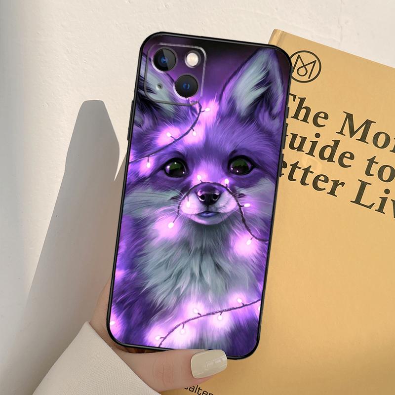 

Милый Мультяшный Животный Лис Чехол для Телефона Для iPhone 17 16 15 14 13 12 11 Pro Max mini XR 16e 15 16 Plus 17 Air Полное Покрытие iPhone 13