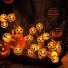 Luci a stringa di zucche di Halloween 3D Lanterne di Halloween per feste Casa Decorazione fai da te Luce bianca calda Luce a batteria
