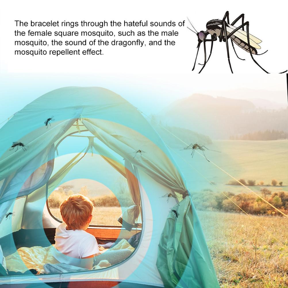 Ultrasonic Mosquito Repellent Bracelet USB Rechargeable Smart Watch for Hiking Fishing Camping Electronic Anti Mosquito
