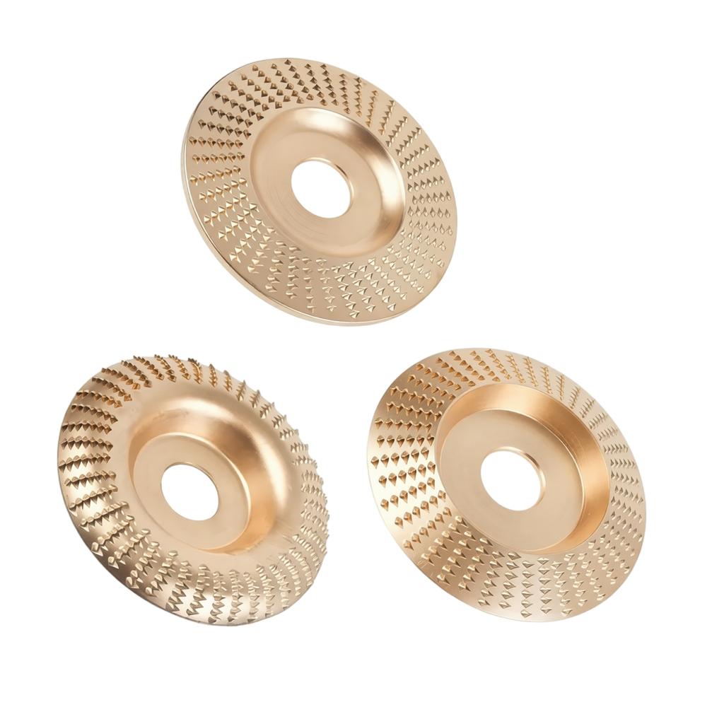Carbide Grinding Wheel Set 3 Pieces for Angle Grinder Woodworking Polishing Disc Fast Material Removal Shaping Carving Cutting Tool