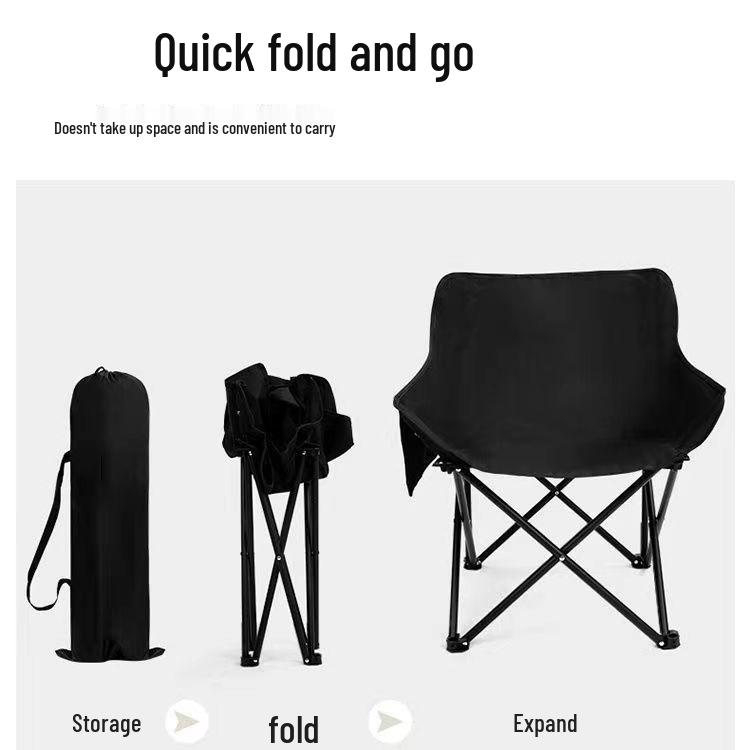 Folding Outdoor Moon Chair: Perfect for Camping, Fishing, Picnics, and Sketching
