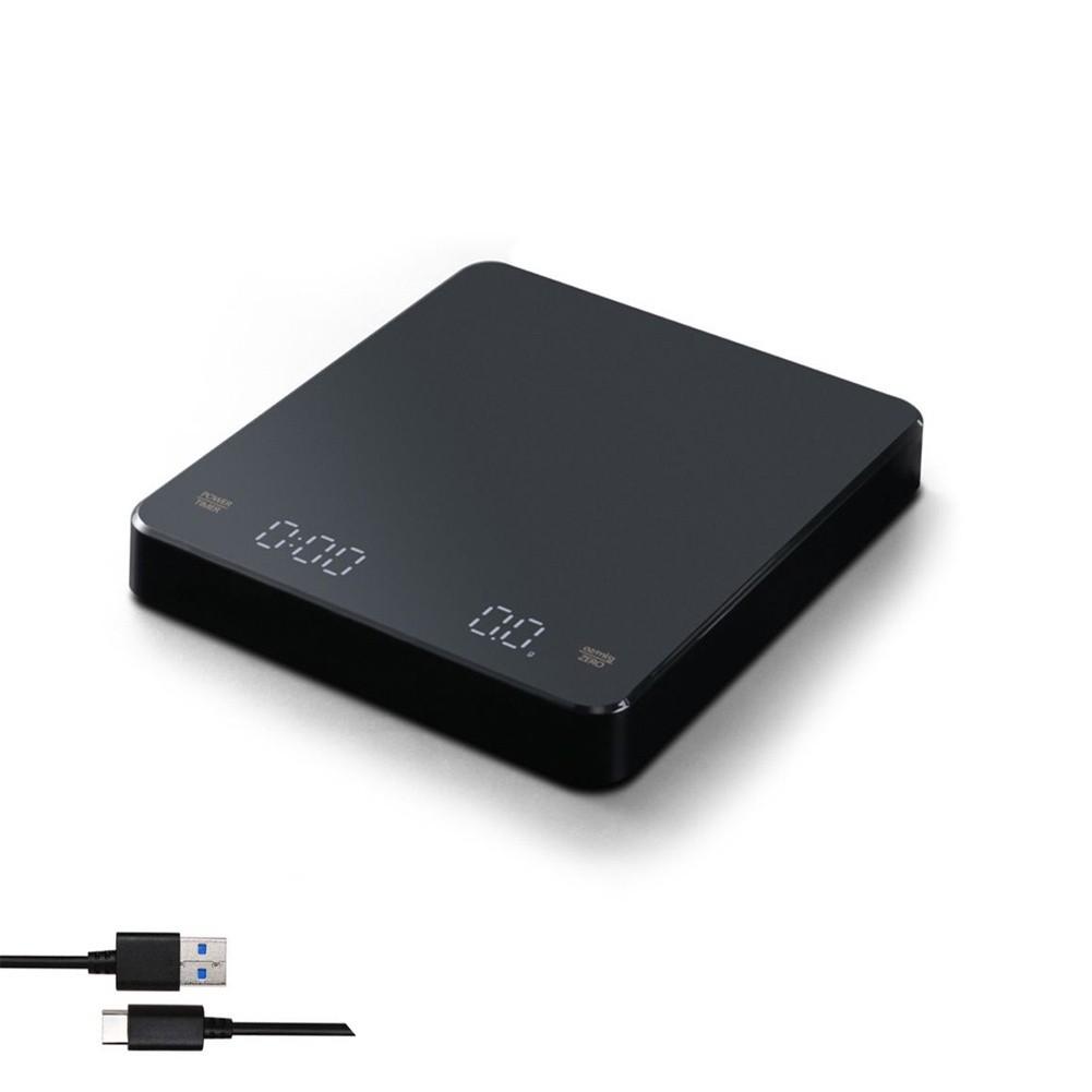 

Кофейные весы Перезаряжаемые Портативные Кухонные весы Электронные весы Tiner 3 кг/0,1 г Взвешивание продуктов Светодиодный дисплей чёрный