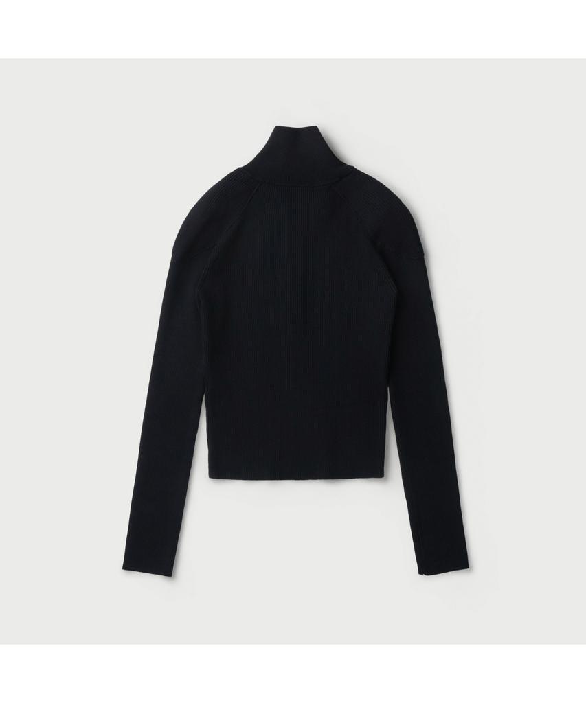 Iiro Woman Ambra Half-Zip Knit Top Iowbw25109Bkx