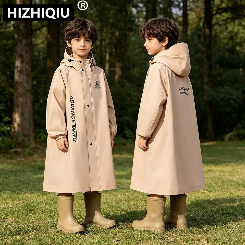 Children's Raincoat for Boys and Girls, Long Style for Primary and Secondary School Students, Rainproof with Backpack Space, Fashionable Rain Poncho