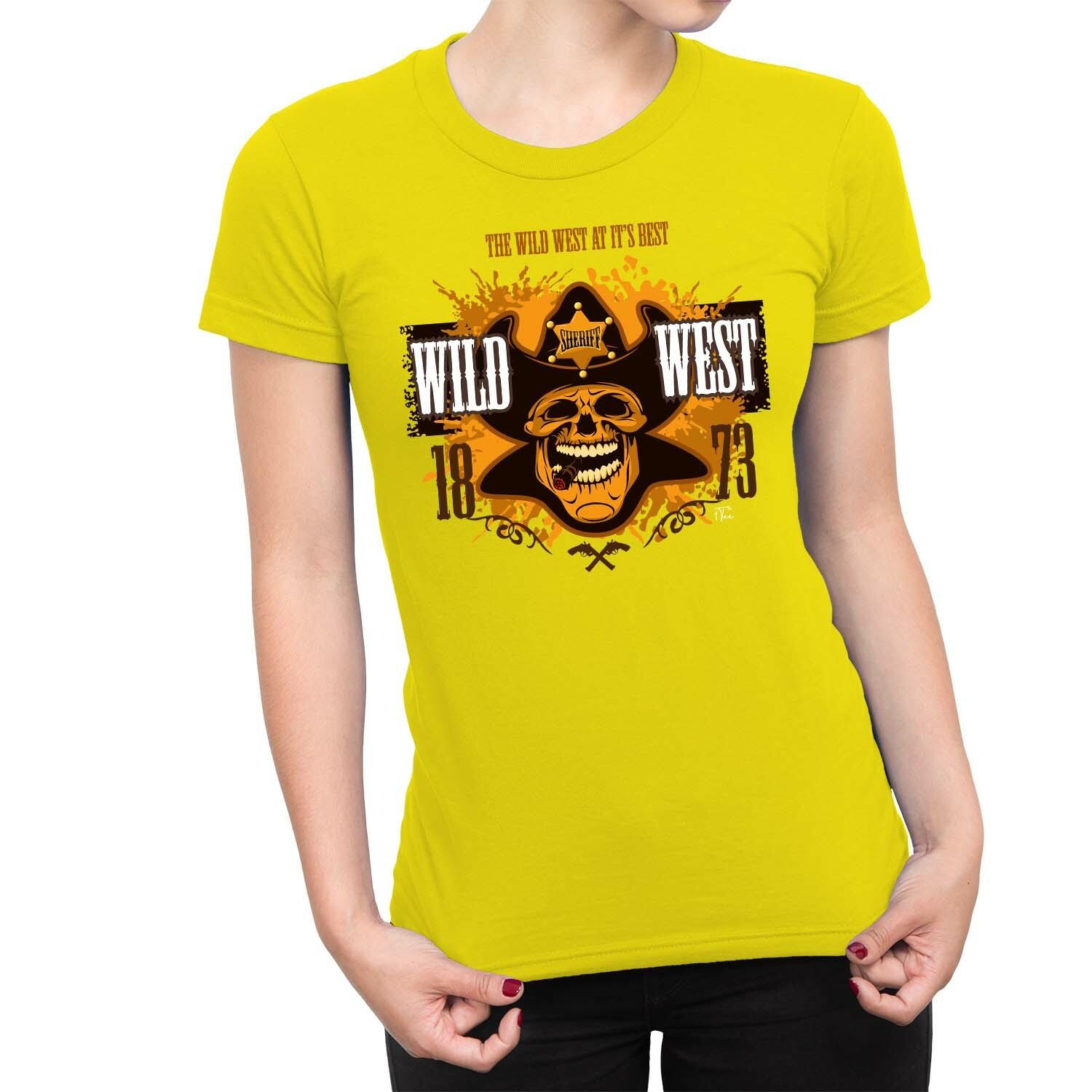 1Tee Womens The Wild West At It s Best Cowboy Sheriff T-Shirt XXL
