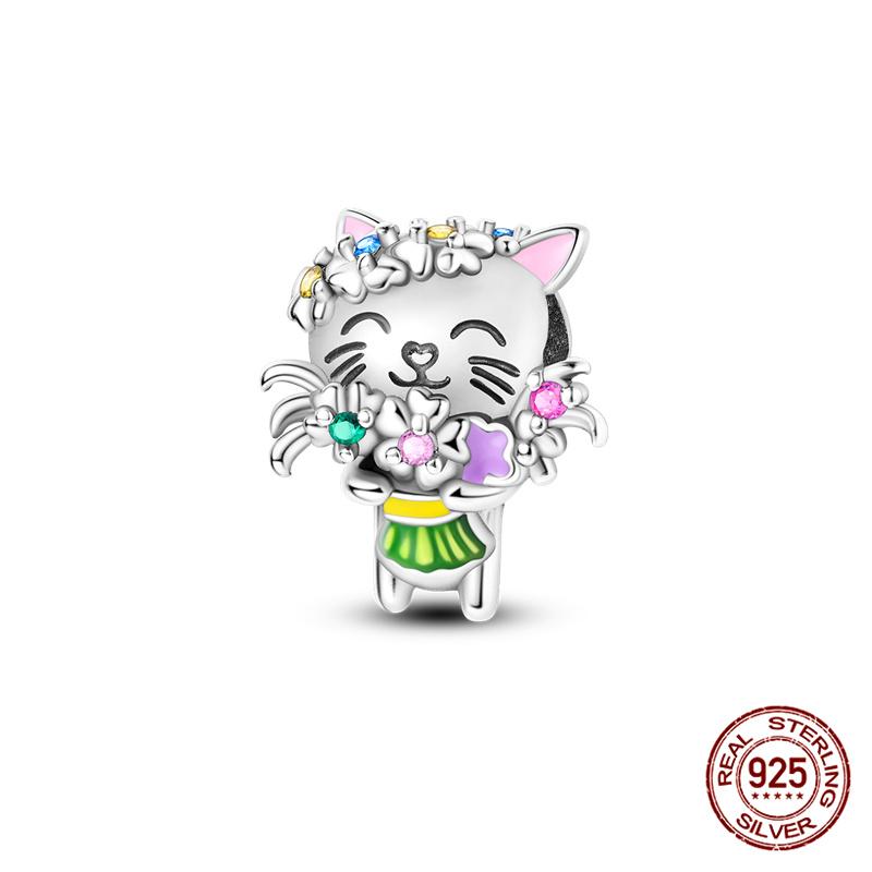 Originale Eulenperlen, 100 % Kupfer, Glückskatzen-Elefanten-Anhänger, passend für Originalarmbänder, DIY-Schmuckherstellung, Geschenk für Frauen