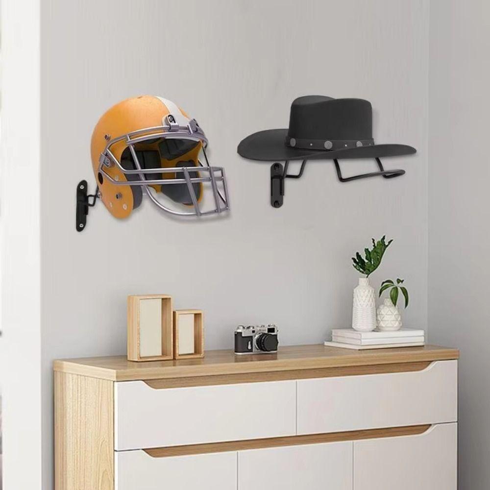Metal Hanger Wall Helmet Storage Rack Durable Wall-Mounted Helmet Hanger  Sports Helmet