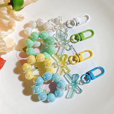 Godisrosetter Lanyard Anti-förlorat Pärlarmband För Mobiltelefonfodral Handledsrem Bilnyckelring Söt Telefonberlock