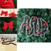 2m Glitter Spesso 65ftx90mm Decorazione Albero di Natale Ghirlanda di Natale Fiocco