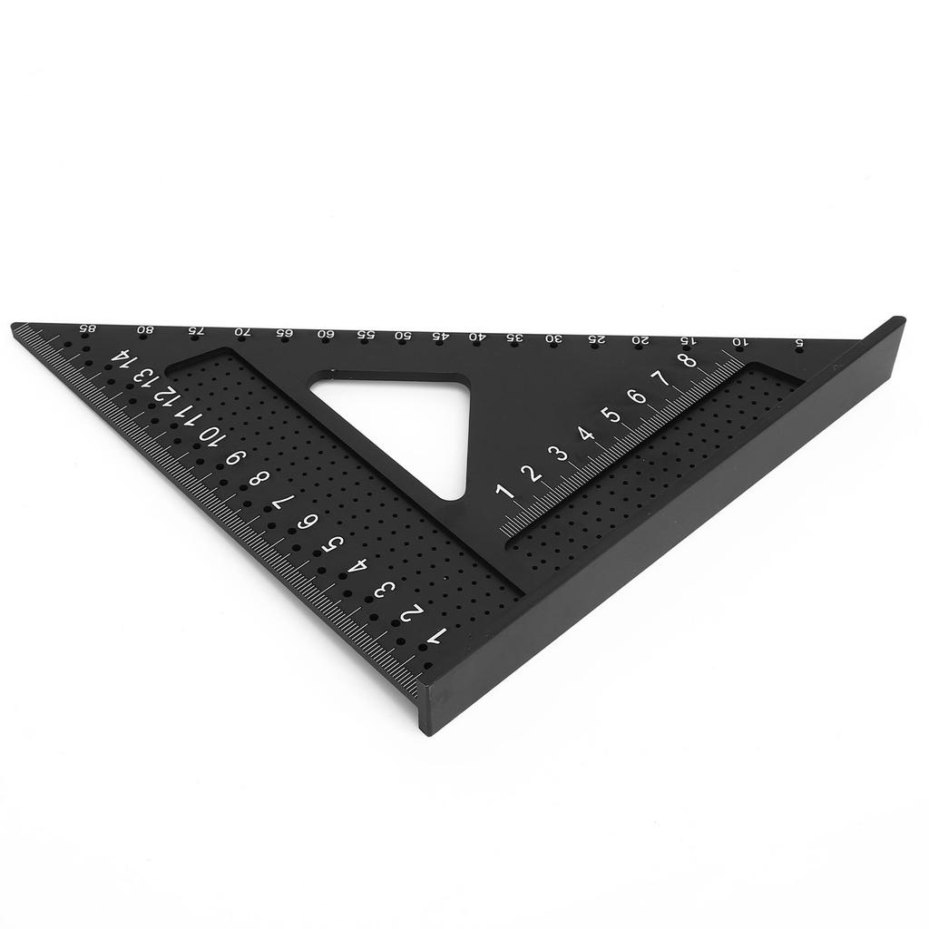 7 Inch Triangle Ruler 90 Degree Multi Hole Angle Ruler Carpenter Rafter Square for Woodworking and Construction
