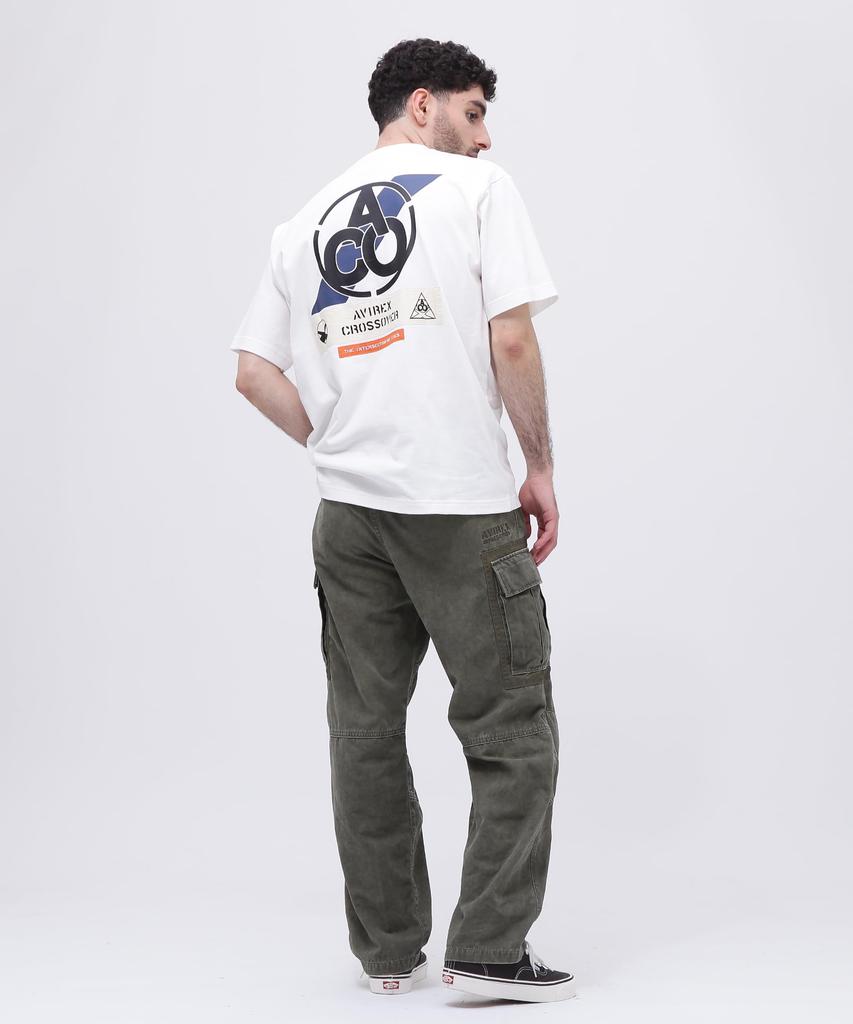Avirex CROSSOVER PATCH T-SHIRT, Men's, Size M, 030, White, 783-4234002