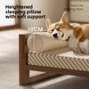 Solid Wood Elevated Dog Bed Breathable Raised Pet Cot for Small Dogs Summer Cooling Cat House Anti-Humidity Pet Furniture