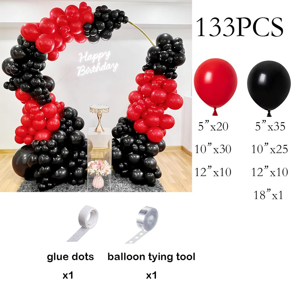

Black Red Balloons Arch Kit Red Balloon Garland New Year 2026 Graduation Birthday Party Baby Shower Wedding Decoraiton Globos AS Picture