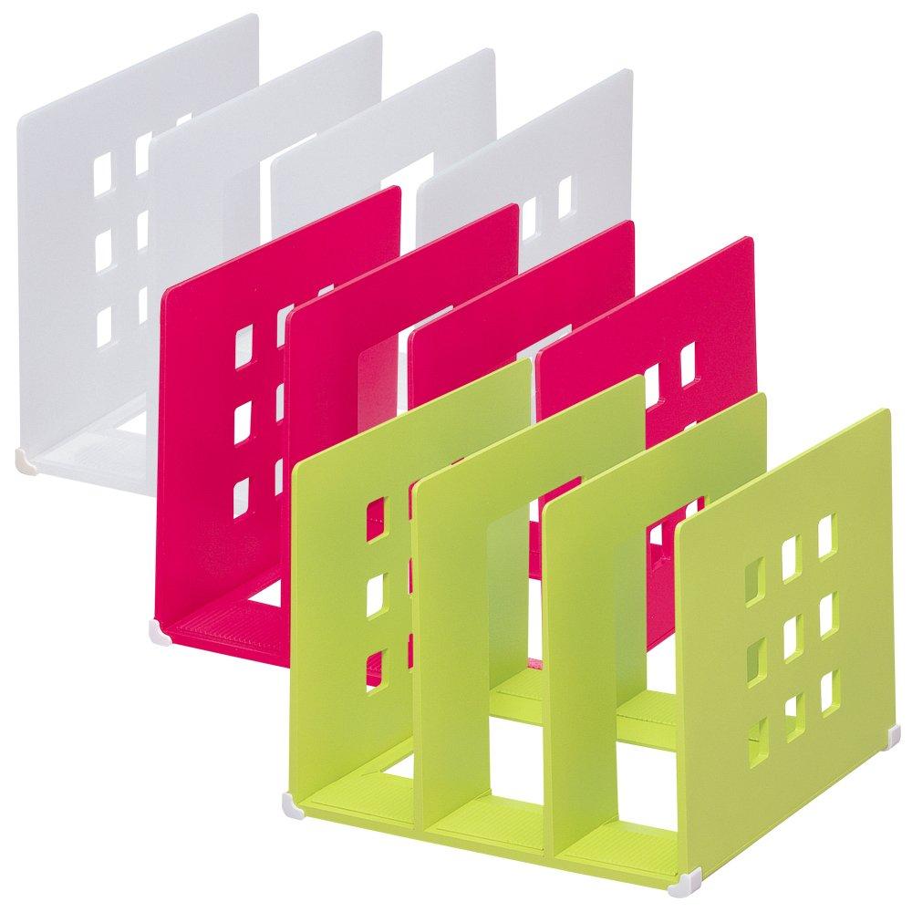 LIHIT LAB Partition Rack L Light Green 200mm A7321-6
