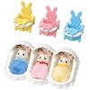 Sylvanian Families Doll & Furniture Set [Chocolate Rabbit Triplets Care Set] SE-204 ST Mark Certified Ages 3+ Toy Dollhouse Sylvanian Families Epoch
