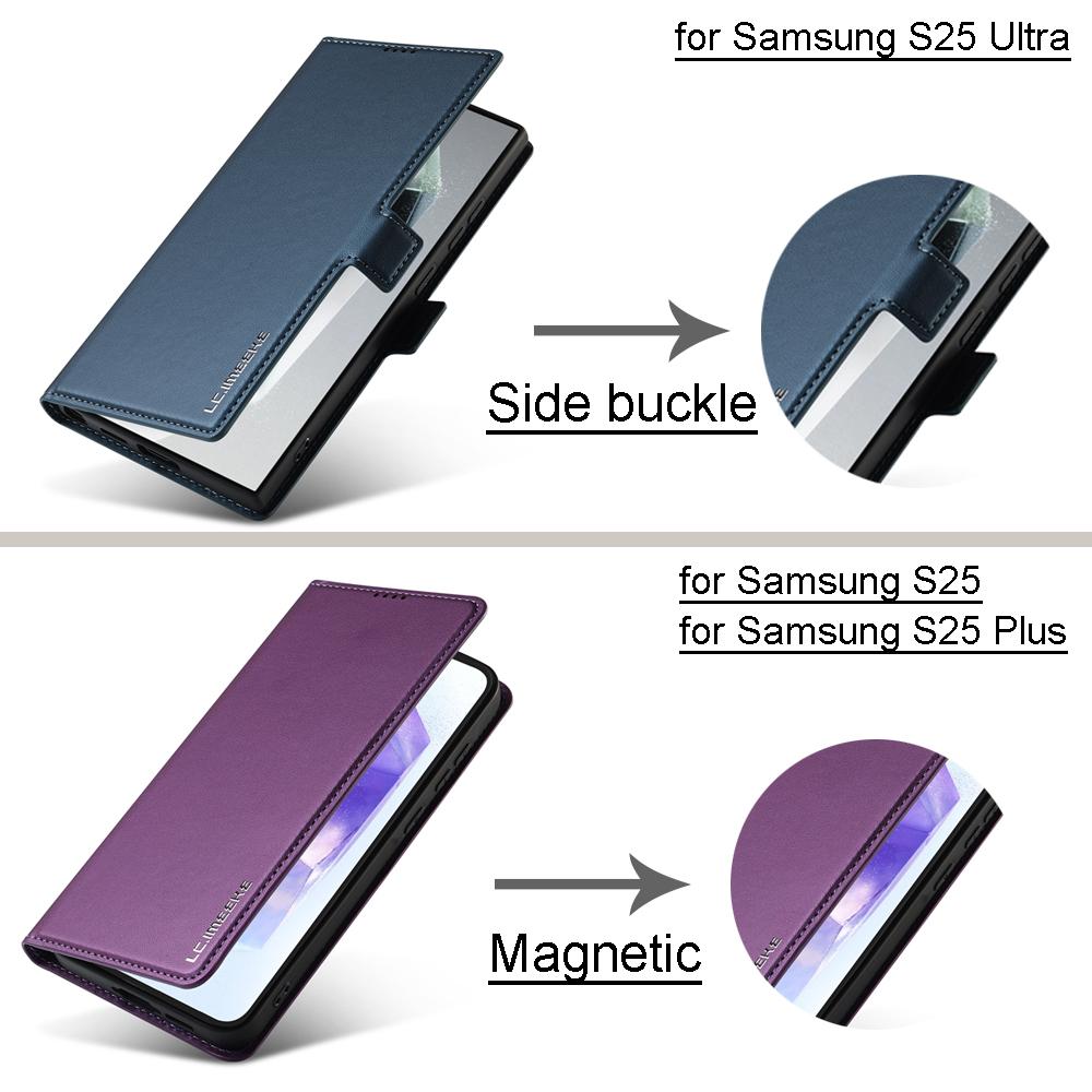 Magnetické flipové pouzdro peněženka pro Samsung S25 Ultra 5G Galaxy S25 Plus Kožený držák na karty Ochranné pouzdro na mobilní telefon