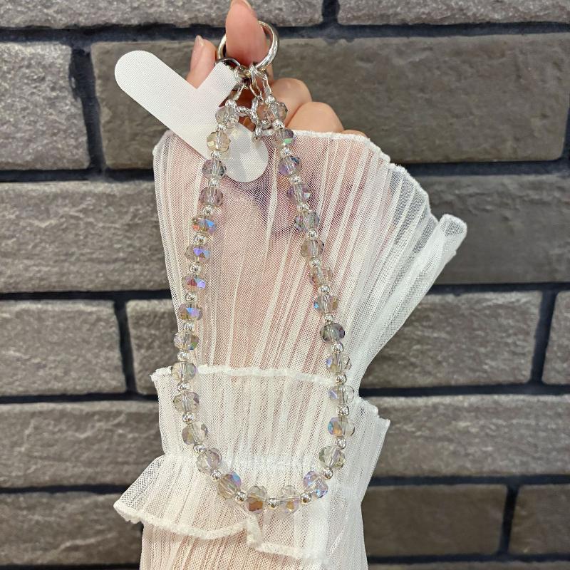 1 Piece Hand-Beaded Wrist Chain Mobile Phone Lanyard High-End Luxury Short Water Drop  Hanging Chain Hand-Held Pendant