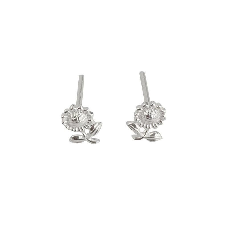 Dolci Orecchini a Bottone Girasole per Donna - Carini Gioielli Mini Stile Pastorale