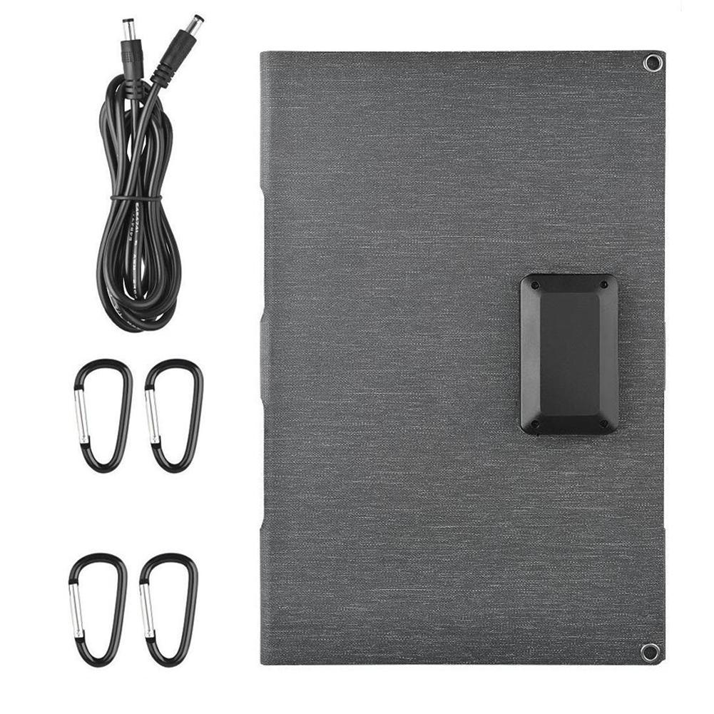 

Портативний зарядний пристрій Type-C/USB-A/DC 60 Вт, Сонячна Power Bank для телефону, Складана сонячна панель, Акумуляторні зарядні пристрої Cell IPX6 для кемпінгу на відкритому повітрі 0-2000mAh сірий колір