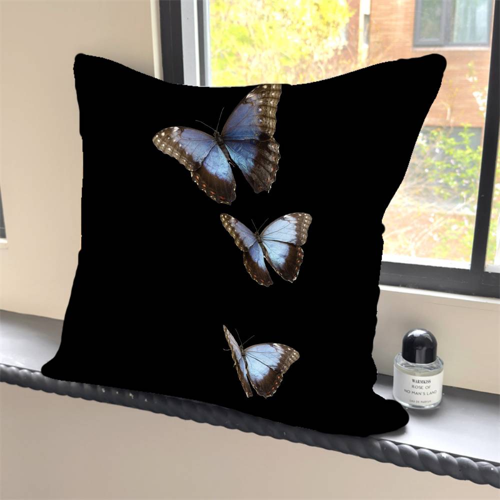 1PC Luxury Pink cute butterfly Pillow Case Square  Bedroom Sofa Leisure Comfort Cushion Car Home Decoration Pillowcase 40x40