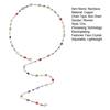 Women Necklace Colorful Faux Crystal Adjustable Length Deep V Neck Clothes Pairing Long Clavicle Necklace Prom Party Chest Jewelry