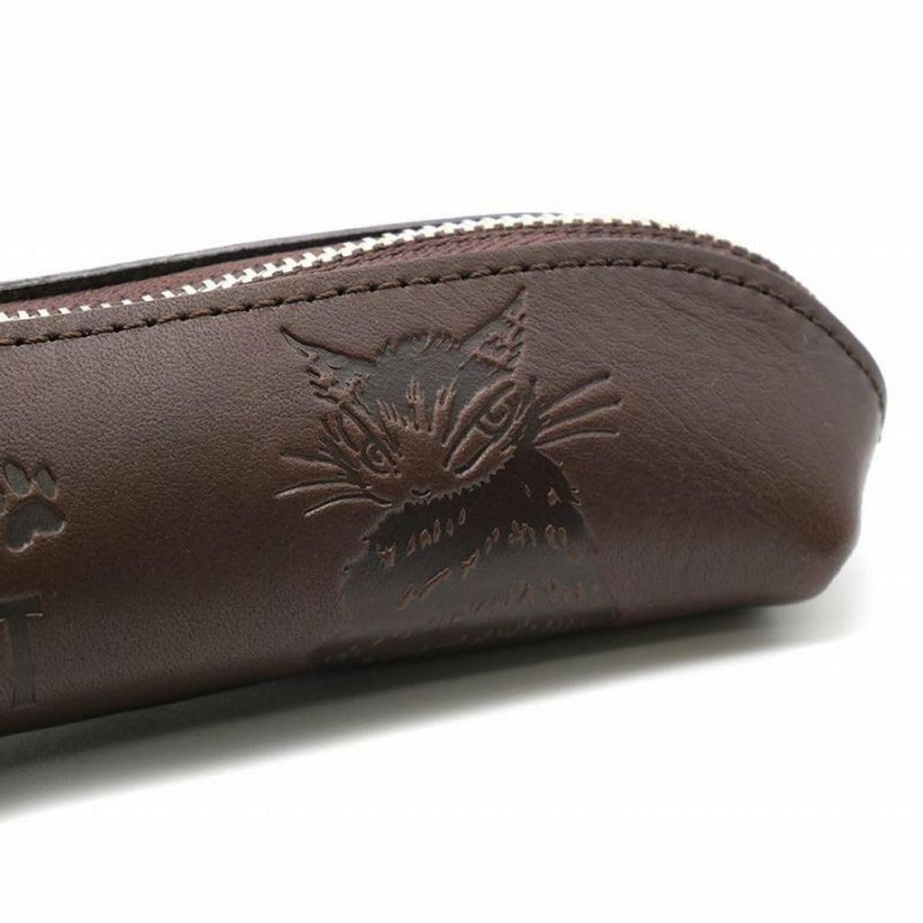 Dayan the Cat Dayan Genuine Leather Pen Case Flipping Chocolate [Wachifield]