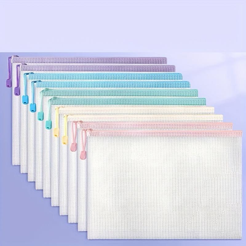 

10 A4 portable zippered file bags 10pcs разноцветный