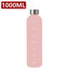1l Water Bottle With Time Marker Gradient Frosted Plastic Cups Motivational Reusable Fitness Sports Outdoors Leakproof Bpa Free