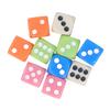 30PCS Colored Dice Set Plastic 6 Sided Standard Game Dice for Kids Classroom Math Learning White Blue Orange Pink Green