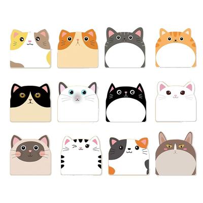 Sticky Notes Strong Adhesive Cute Animal Shape 30 Sheets 12 Books Total 360 Notebook Memo Paper Headings Students Home Office Gift Tabs Stationery
