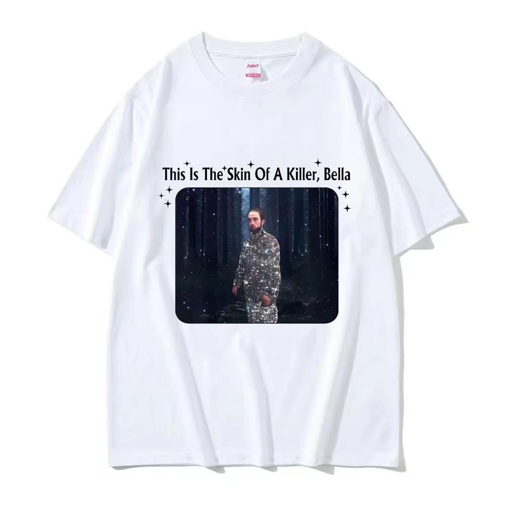 

Robert Pattinson T-Shirts Twilight Saga Funny Print Streetwear Tees Men Women Oversized 100% Cotton T Shirt Tops Unisex Clothing S разноцветный