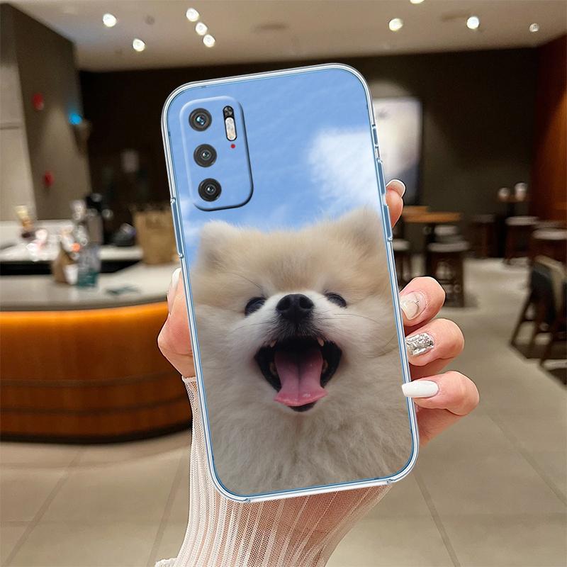 NH36 Pomeranian dog Transparent Phone Case for Samsung Galaxy A04 A04S A14 A23 A34 A54 M23 M33 M52 M53