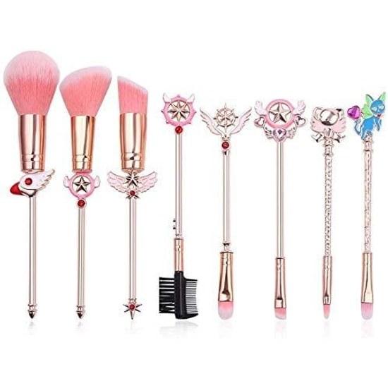 8-piece Set Makeup Brush Cardcaptor Sakura-style Cosmetic Brushes Spring Anime Accessories