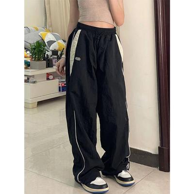 Dámské Baggy Harajuku Cargo Kalhoty Streetwear Hip Hop Wide Leg Kalhoty Parašutistické tepláky Techwear Joggers Oversized Y2K kalhoty