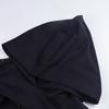 GMXIA Dark Wind Sommer Mode Top O-Ausschnitt Langarm Crop Mesh kurze Hoodie Frau
