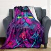 1pc Galaxy Cat Blanket, Lightweight Flannel Throw Blanket For Sofa, Bed, Travel, Camping, Living Room, Office, Couch, Chair, And Bed