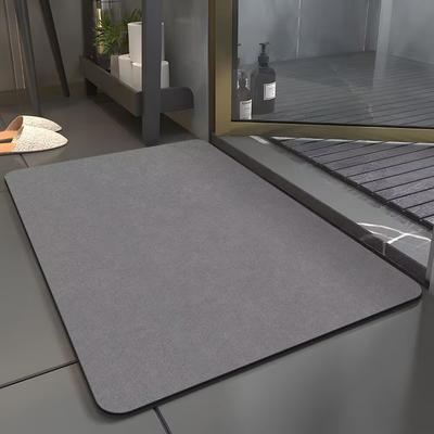 Badezimmer-Fußmatten, Badezimmer-Wasseraufnahme, schnelltrocknend, schmutzabweisend, rutschfest, Kieselalgen-Schlamm-Pads